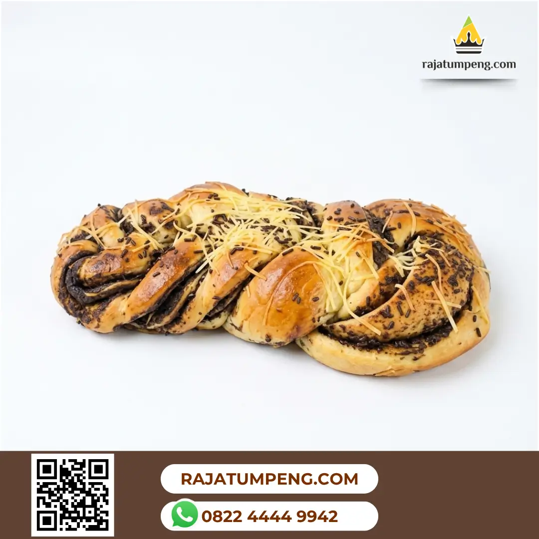 Roti Hajatan – Kepang Coklat Keju 18×10 cm